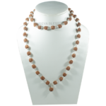 4 Mukhi Rudraksha Mala/Four Face Rudraksha Rosary/Brahma Mala 54+1 - Made in Pure Silver