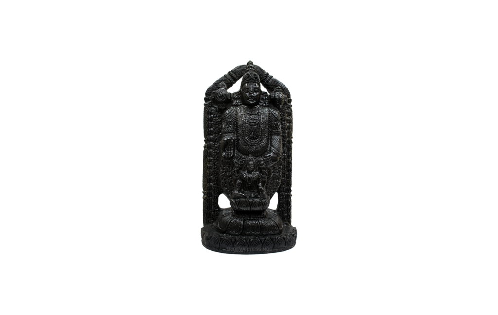 Lord Tirupati Balaji/Venkateshwara - VIII - Carved on Shaligram