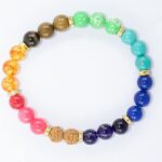 Rudraksha and Stone Semiprecious Stone Bracelet