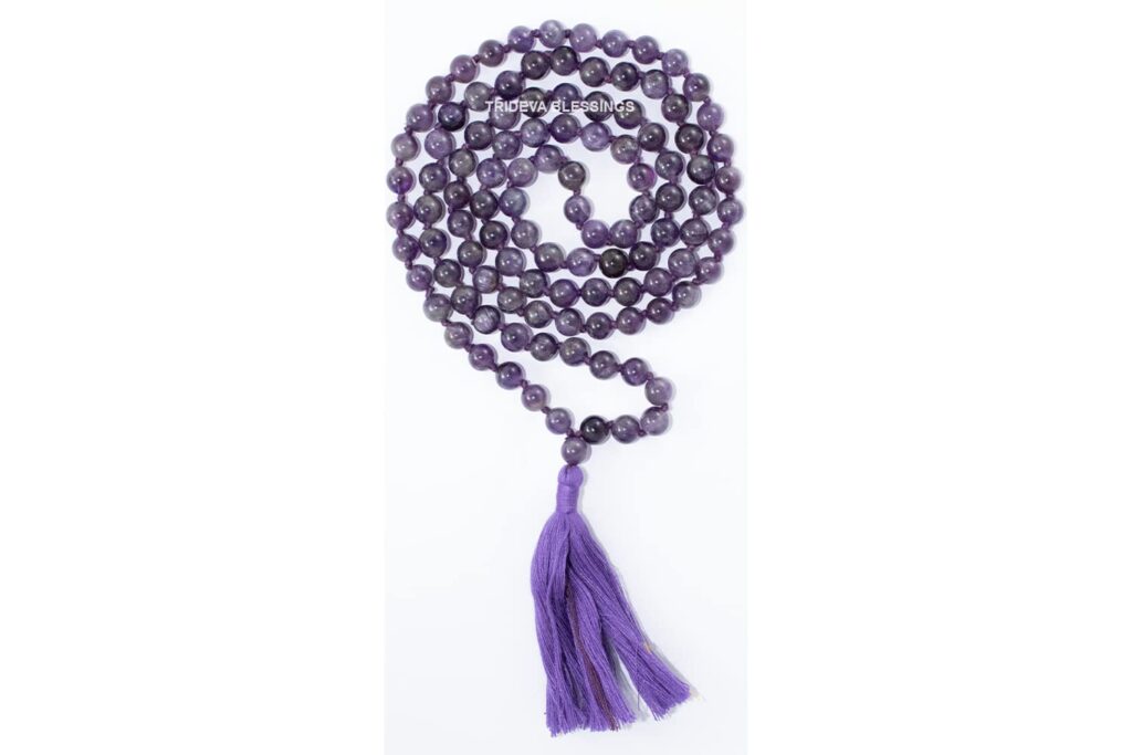 Amethyst Semiprecious Stone Mala