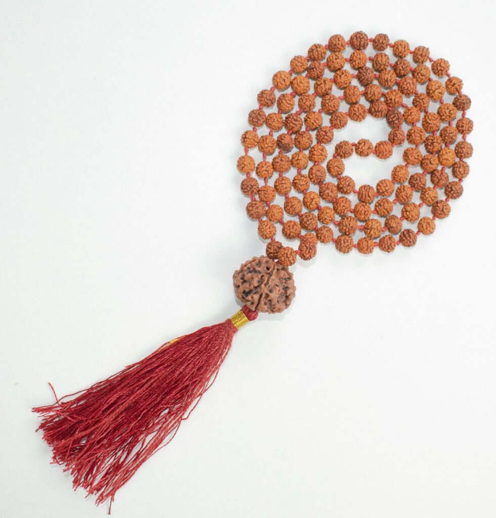 5 Mukhi/ 5 Face Rudraksha Mala - 108+1 Beads (Lab Certified)