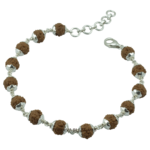 5 Mukhi Rudraksha Bracelet/Five Face Rudraksha Bracelet/Panch Mukhi Rudraksha Bracelet - Made in Pure Silver