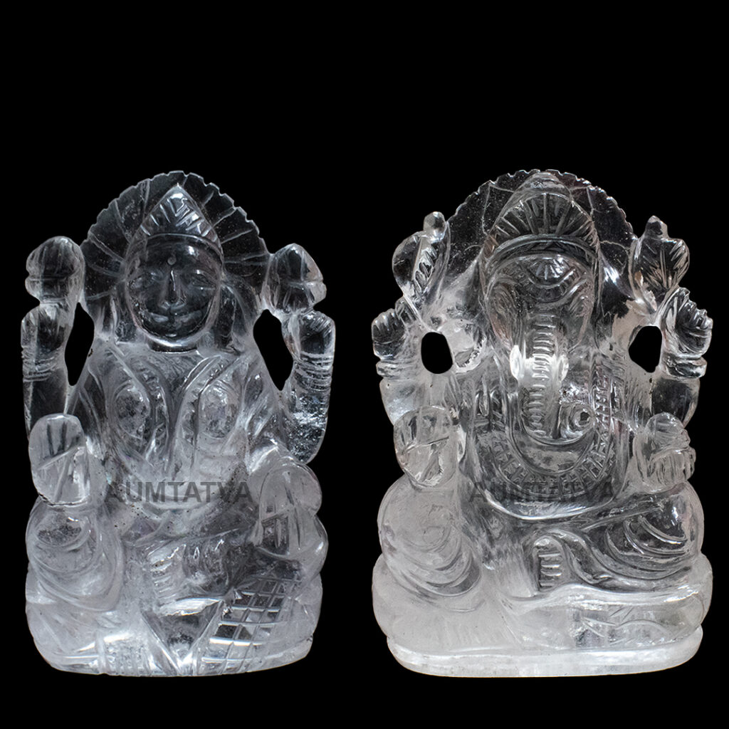 Sphatik Laxmi Ganesha Idol