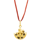 1 Mukhi Rudraksha Shiv Pendant (Golden Brass Cap)