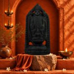 Tirupati Balaji with Laxmi Ji on Natural Shaligram Stone (Piece 2)