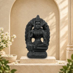 Kolhapuri Maha Laxmi Ji on Natural Shaligram Stone (Piece 1)