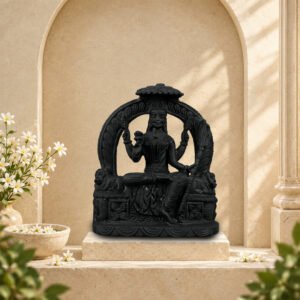Kolhapuri Maha Laxmi Ji on Natural Shaligram Stone (Piece 2)