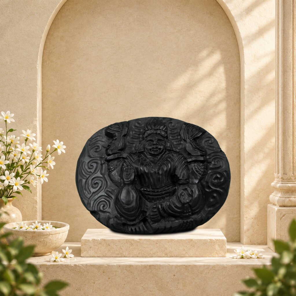 Gaja Laxmi Ji on Natural Shaligram Stone
