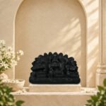 Laxmi Ganesh Saraswati Ji on Natural Shaligram Stone
