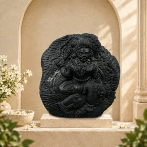 Baglamukhi Mata Ji on Natural Shaligram Stone