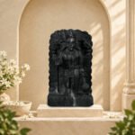 Standing Hanuman Ji with Gada on Natural Shaligram Stone (Piece 2)
