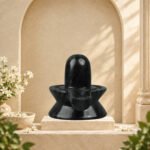 Shivling Carved on Natural Shaligram Stone