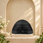Kurma Prishtha Shri Yantra Carved on Natural Shaligram Stone (Piece 2)