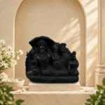 Sleeping Vishnu Laxmi Ji with Brahma Ji on Natural Shaligram Stone (Piece 2)