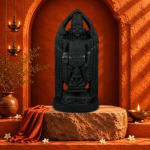 Tirupati Balaji with Laxmi Ji on Natural Shaligram Stone (Piece 1)