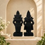 Vitthal Rukmini Ji on Natural Shaligram Stone (Piece 2)