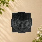 Meru Shri Yantra Carved on Natural Shaligram Stone (Piece 2)
