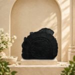 Sleeping Vishnu Laxmi Ji with Brahma Ji on Natural Shaligram Stone (Piece 2)