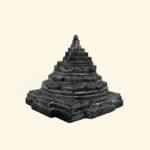 Meru Shri Yantra Carved on Natural Shaligram Stone (Piece 3)