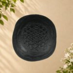 Kurma Prishtha Shri Yantra Carved on Natural Shaligram Stone (Piece 1)