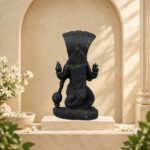 Hand-Carved Lord Vishnu Ji on Natural Shaligram Stone