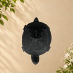 Meru Shri Yantra on Kurma (Tortoise) Carved on Natural Shaligram Stone