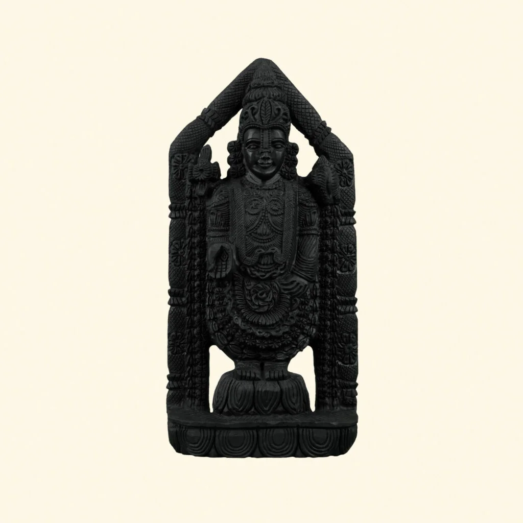 Tirupati Balaji Ji on Natural Shaligram Stone (Piece 1)