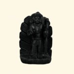 Standing Hanuman Ji with Gada on Natural Shaligram Stone (Piece 1)