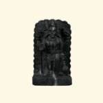 Standing Hanuman Ji with Gada on Natural Shaligram Stone (Piece 2)
