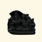 Sleeping Vishnu Laxmi Ji with Brahma Ji on Natural Shaligram Stone (Piece 2)