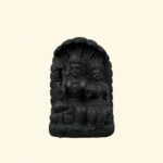 Sitting Vishnu Laxmi Ji on Natural Shaligram Stone