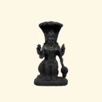 Hand-Carved Lord Vishnu Ji on Natural Shaligram Stone
