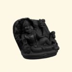 Sleeping Vishnu Laxmi Ji with Brahma Ji on Natural Shaligram Stone (Piece 1)