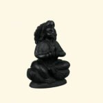 Sitting Hanuman Ji in Namaskar Mudra on Natural Shaligram Stone