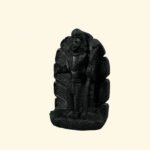 Standing Hanuman Ji with Gada on Natural Shaligram Stone (Piece 1)