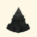 Meru Shri Yantra Carved on Natural Shaligram Stone (Piece 1)