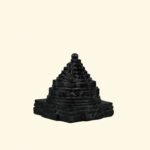 Meru Shri Yantra Carved on Natural Shaligram Stone (Piece 2)