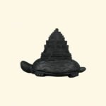 Meru Shri Yantra on Kurma (Tortoise) Carved on Natural Shaligram Stone