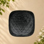 Kurma Prishtha Shri Yantra Carved on Natural Shaligram Stone (Piece 2)