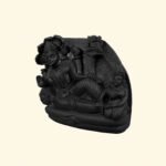 Sleeping Vishnu Laxmi Ji with Brahma Ji on Natural Shaligram Stone (Piece 1)