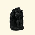 Standing Hanuman Ji with Gada on Natural Shaligram Stone (Piece 1)