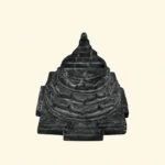 Meru Shri Yantra Carved on Natural Shaligram Stone (Piece 3)