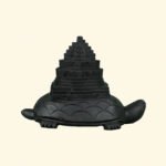 Meru Shri Yantra on Kurma (Tortoise) Carved on Natural Shaligram Stone