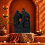 Radha Krishna Ji on Natural Shaligram Stone