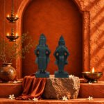 Vitthal Rukmini Ji on Natural Shaligram Stone (Piece 1)
