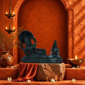 Sleeping Vishnu Laxmi Ji on Natural Shaligram Stone (Piece 1)