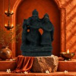 Radha Krishna Ji on Natural Shaligram Stone