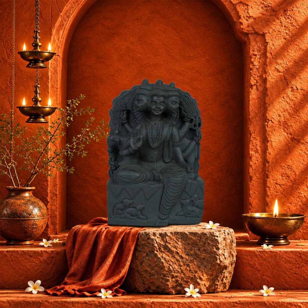 Dattatreya Maharaj Ji on Natural Shaligram Stone