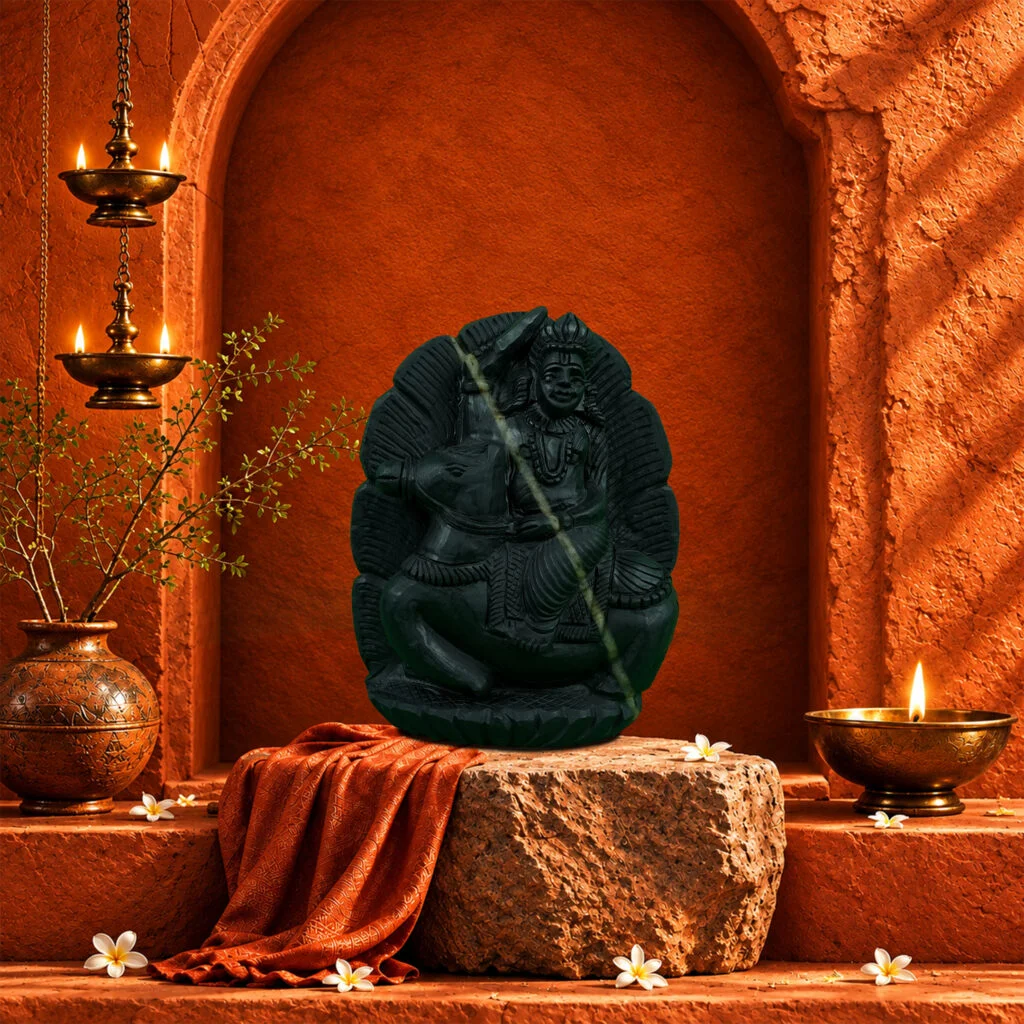 Kalki Avatar of Lord Vishnu Ji Carved on Natural Shaligram Stone